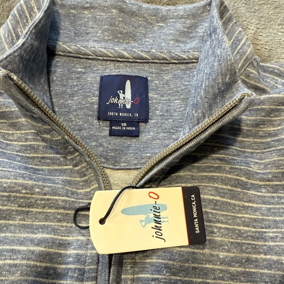 Jonnie-O 1/4 Zip Striped Pull Over - Picture 3 of 8